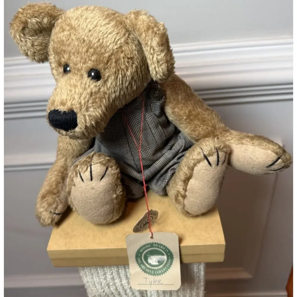 Vintage Boyds Bears #1364 Archive Series 16” Jointed Plush Bear Outfit Tags